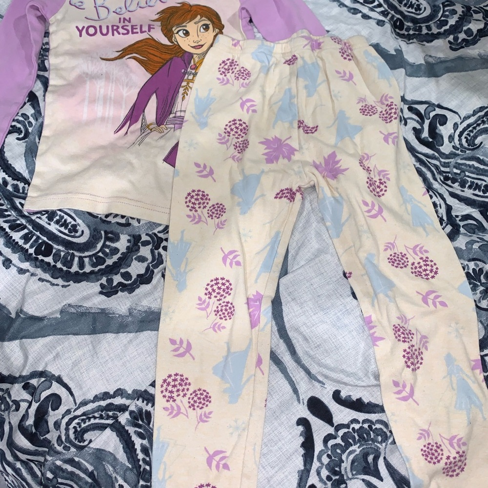Disney Lavender and Cream Kids Pajama Set